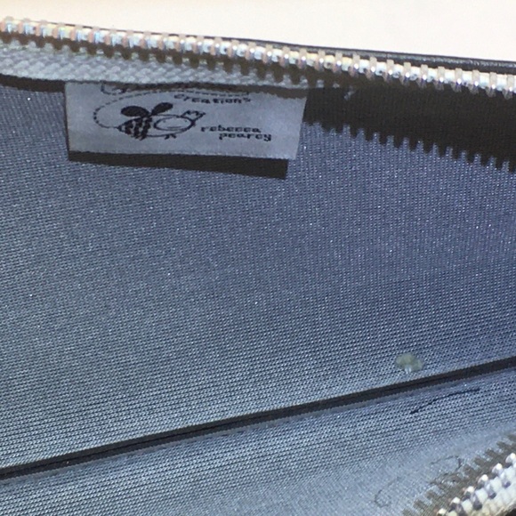 Queen Bee Creations Black Vinyl Clutch with Cherry Design - Picture 4 of 5